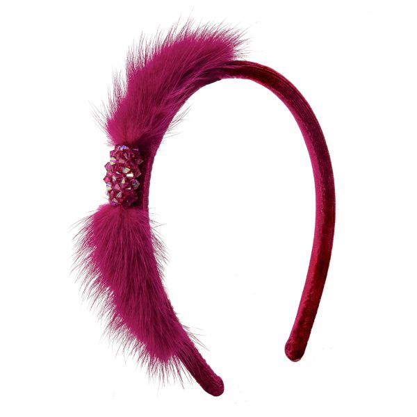 Noemi čelenka s norkou fuchsia