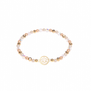 Náramok Amalia lotos bielo zlatý