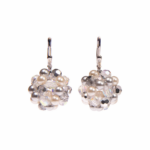 Náušnice Star M bielo strieborné