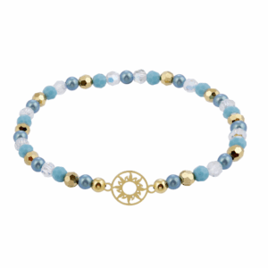 Náramok Amalia slnko tyrkysovo zlatý