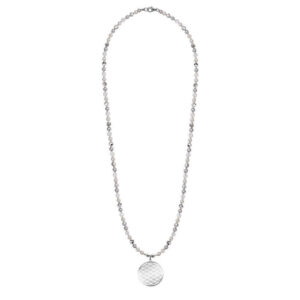 Náhrdelník Amalia kvet života bielo strieborný dlhý