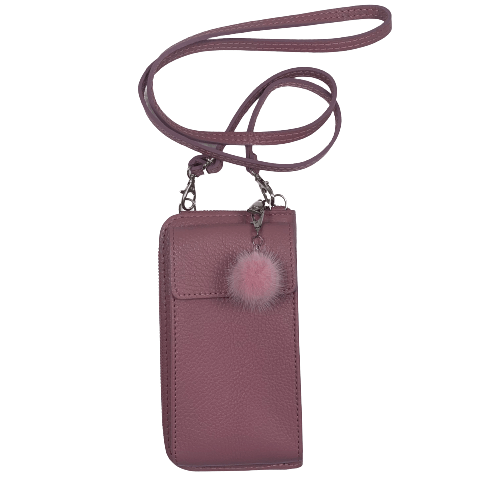 Kožená mini kabelka Handy staro ružová